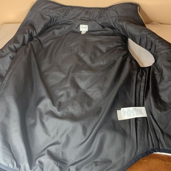 J. Crew Excursion Quilted Down Vest Black Size Medium - Picture 4 of 10